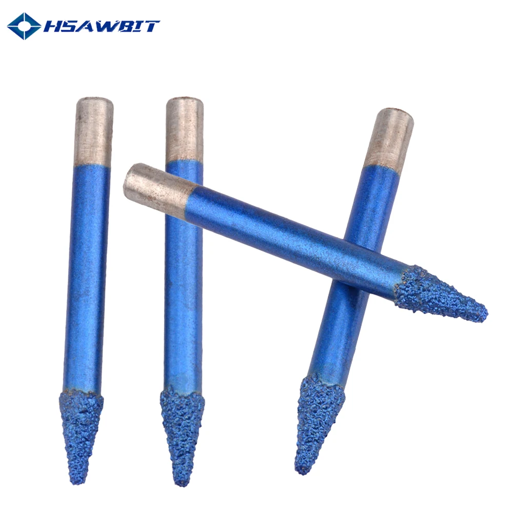 Soldada Diamante Gravação Router Bit Pedra Fresa Gravador Mármore Granito Ferramenta de Corte Lâminas Faca de Escultura Máquina Cnc