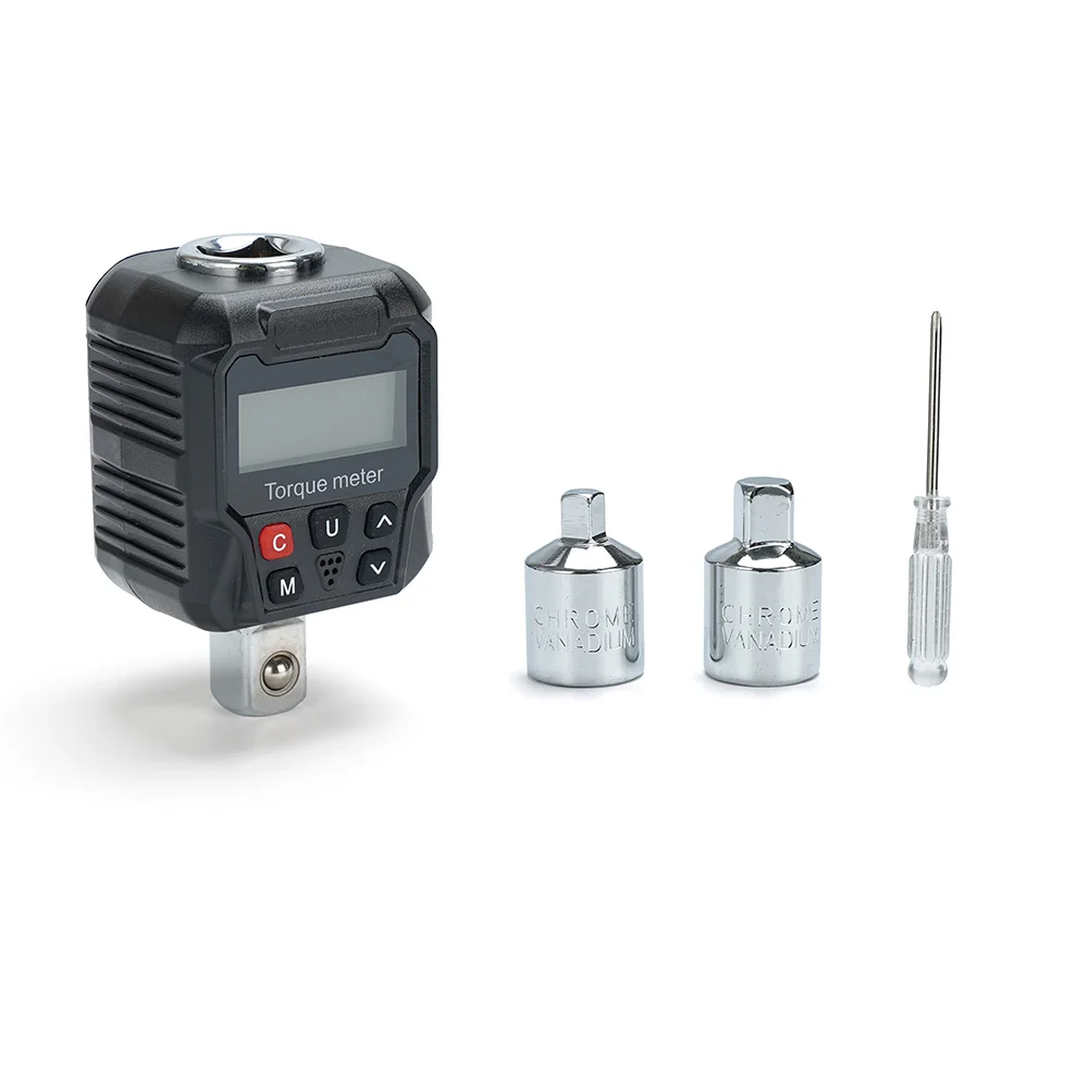 Digital Torque Wrench Adapter 17-340N.m 1/4'' 3/8'' LCD Electronic Torque Meter Precision Torque Converter Tool