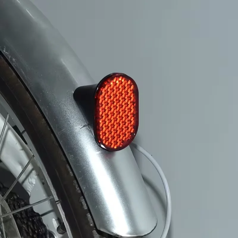 2pc bicicletas traseiro paralama refletor bicicleta oval pára-choques traseiros refletor de segurança aviso placas reflexivas refletor peças