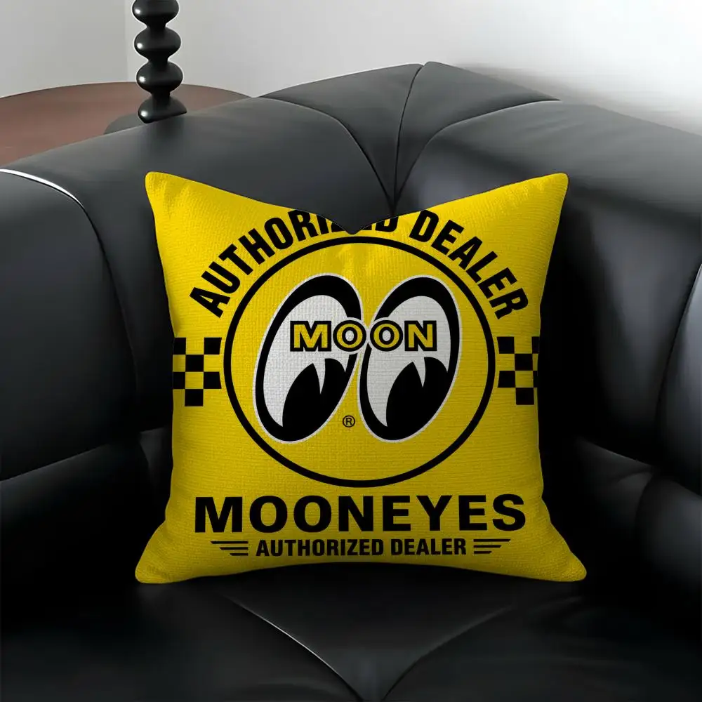 Brand Mooneyes Cushion Cover Natural Linen Pillow Covers, Washable Cushion Cases for Sofa Bed Couch Decor