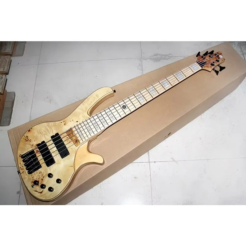 Flyoung Natural Wood Color 5-strunowa gitara basowa elektryczna Profesjonalna gitara basowa Bajo Electrico