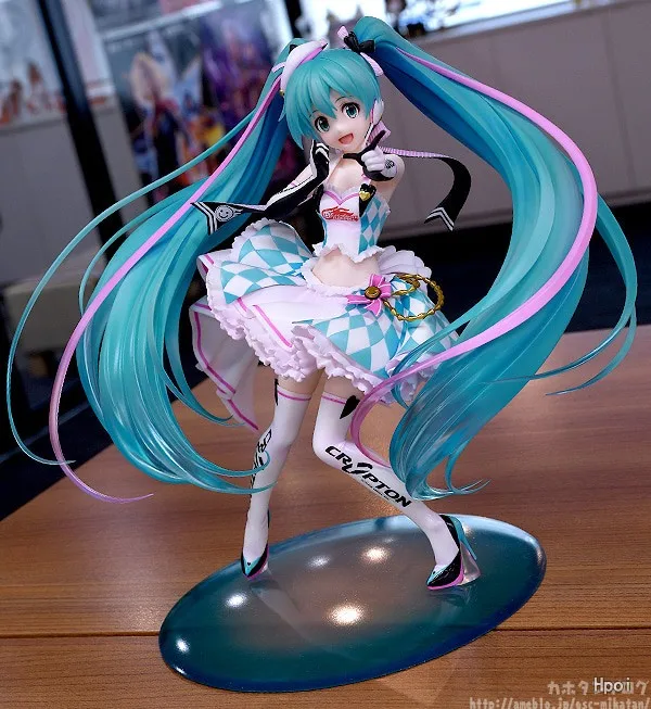 Anime Figure Hatsune Miku Beautiful Girl Racing Hatsune Miku GK Kawaii Character doll Toy GIfts