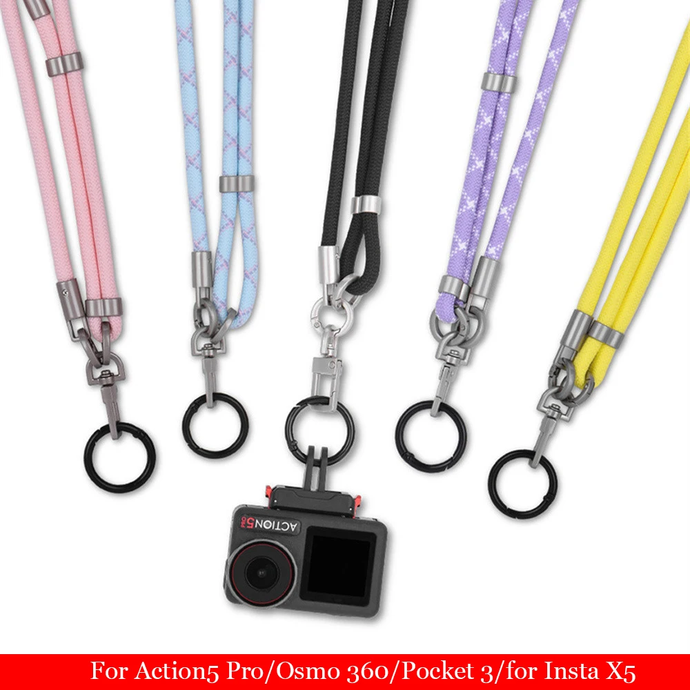 

Body Strap Lanyard Universal for DJI Action5 Pro Osmo 360/Pocket 3/for Insta X5 Portable Rope Belt Ergonomic Design Camera Part