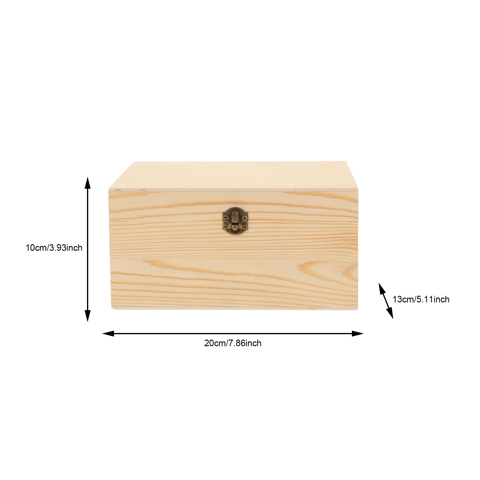 

2pcs Rectangular Wooden Jewelry Storage Case For Earrings Necklaces Bracelets Small Lightweight Trinket Box Gift Container