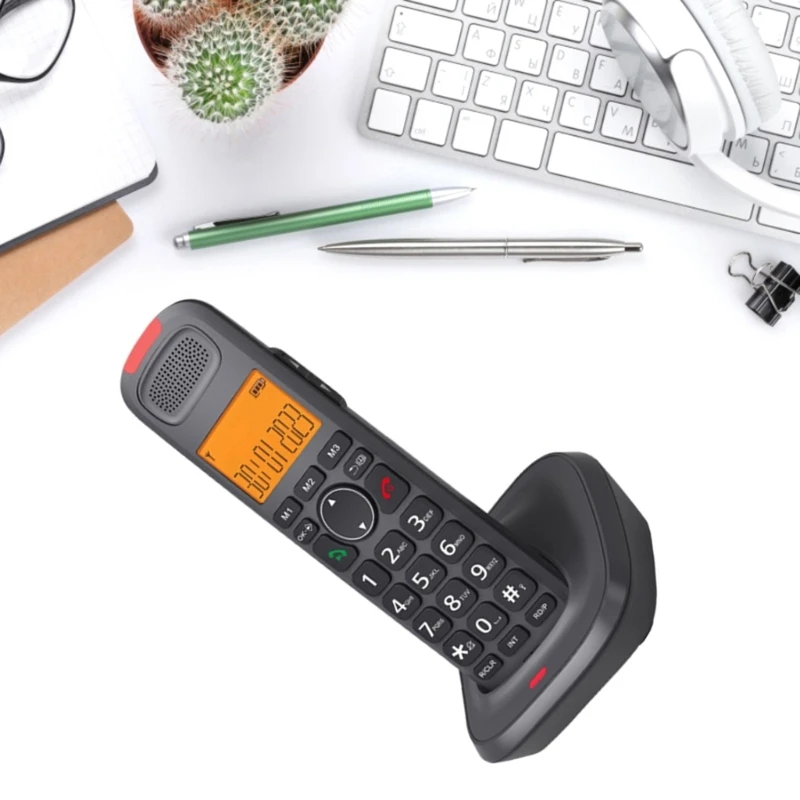 D1015 Cordless Phone Desktop Telephone Fixed Wireless Phone for Convenient Communication Home