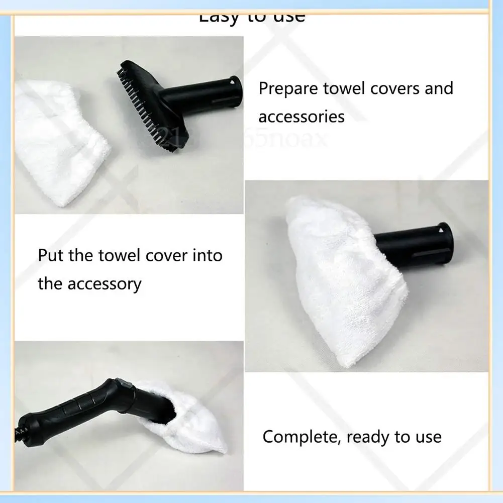 -SPOR Microfiber Cover Set For Hand Nozzle Karcher Easyfix Steam Cleaner SC1, SC2, SC3, SC4, SC5