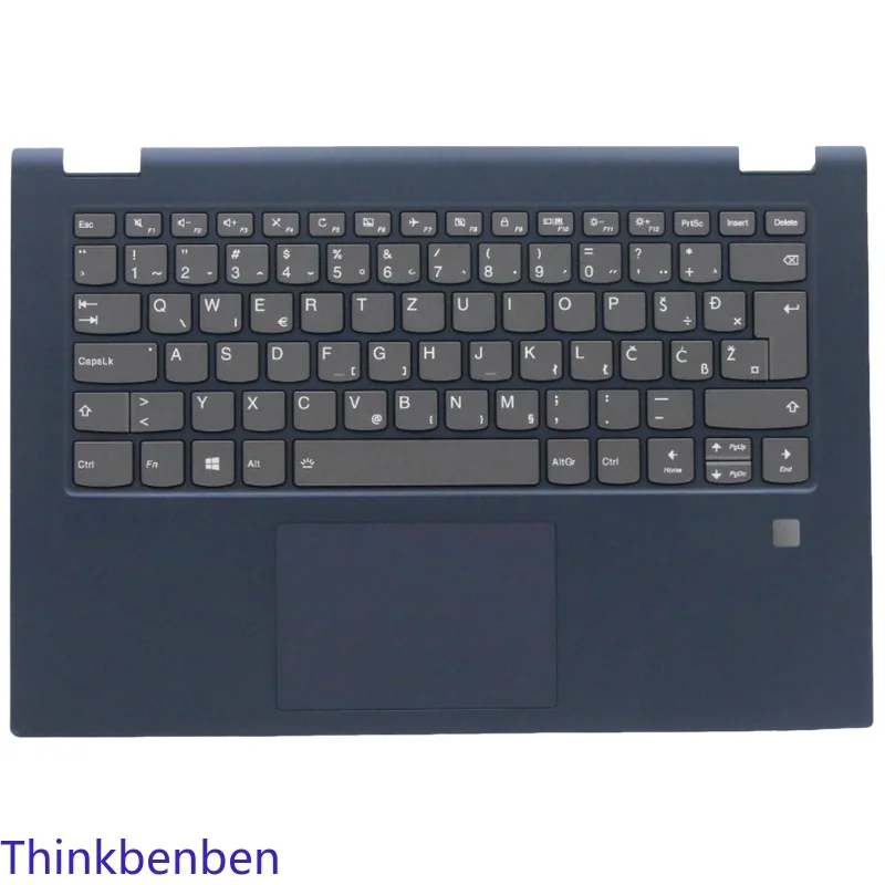 Teclado retroiluminado SI esloveno con cubierta superior azul PL, cubierta FPR para reposamanos para Lenovo Flex C340 14 IWL API IML 5CB0U42260