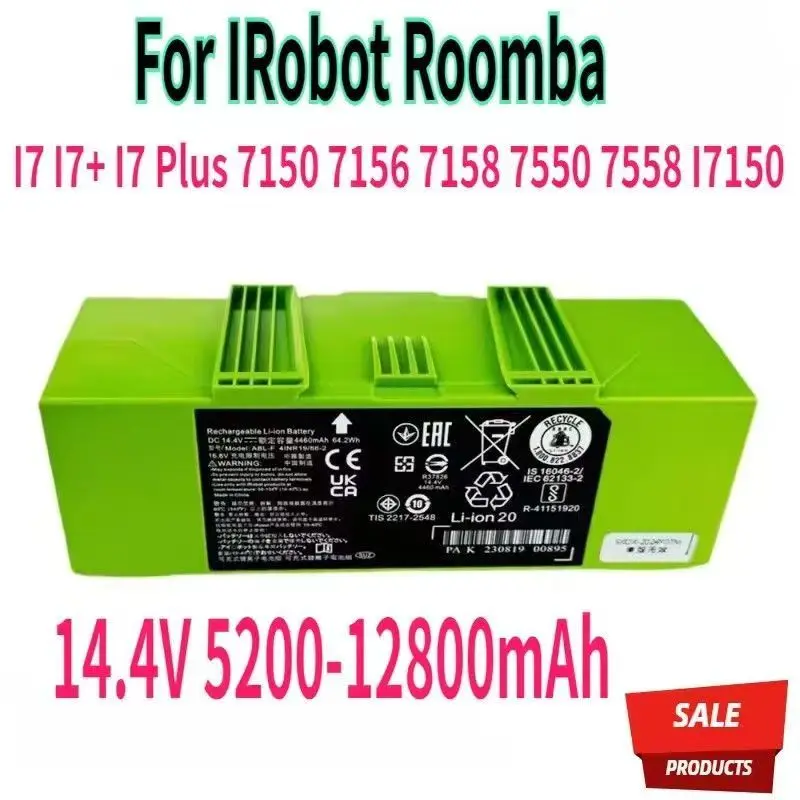 

Аккумулятор ABL-F для iRobot Roomba i7, i7+, j7, j7+, 7158, 7150, 7550, 7558, i3, i3+, 3150, i4, i4+, 4150, i8, а также e5, e6, e5150, e6198 (замена)