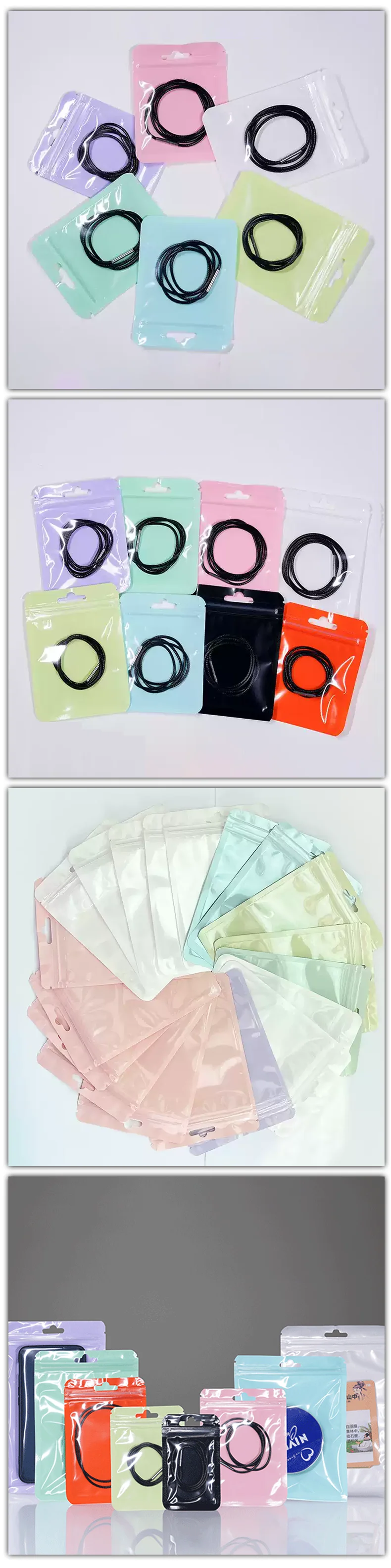 100 Stück Bunte Geschenktüten für Feiertagspartys, Dekorationen, Geschenkverpackungen, mit Anpassbarem Logo – Detail 2