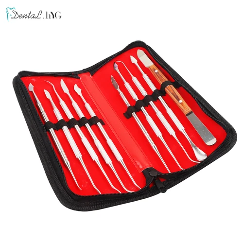 Espátula Dental, cuchillo de yeso, práctico juego de herramientas de tallado de cera de dientes versátil de acero inoxidable, instrumento Dental, herramientas de dentista