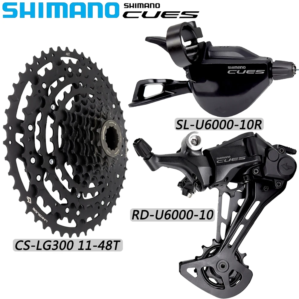 

SHIMANO CUES U6000 10 Speed Derailleur MTB Bike RD-U6000 Rear Derailleur LG300 LG400 11-43T/48T Cassette Original Bicycle Parts