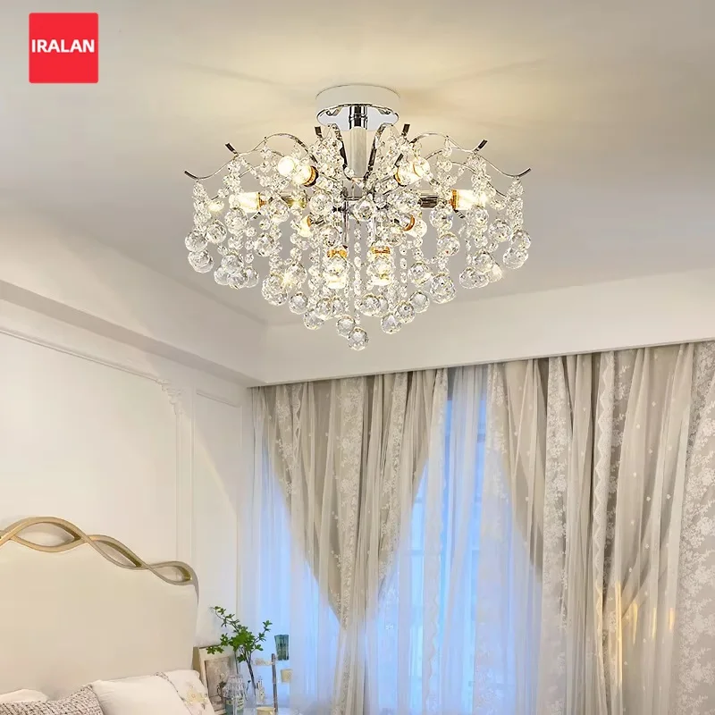 LED Modern Ceiling Lamps Hanging 50/60/80CM Home Ceiling Chandelier Silver Pendant Light Lustre Dining Living Room Atmosphere