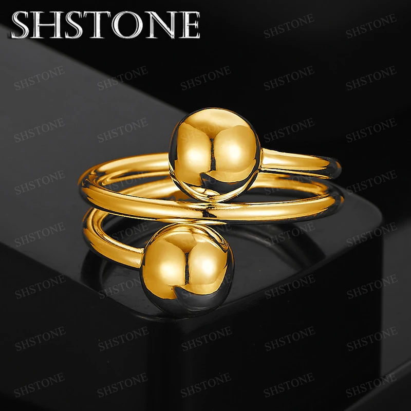 

Hot Selling 18k Gold Round Bead Ring For Women Party Charm Wedding Fashion Fine Jewelry Niche Nice Birthday Gift Accessories