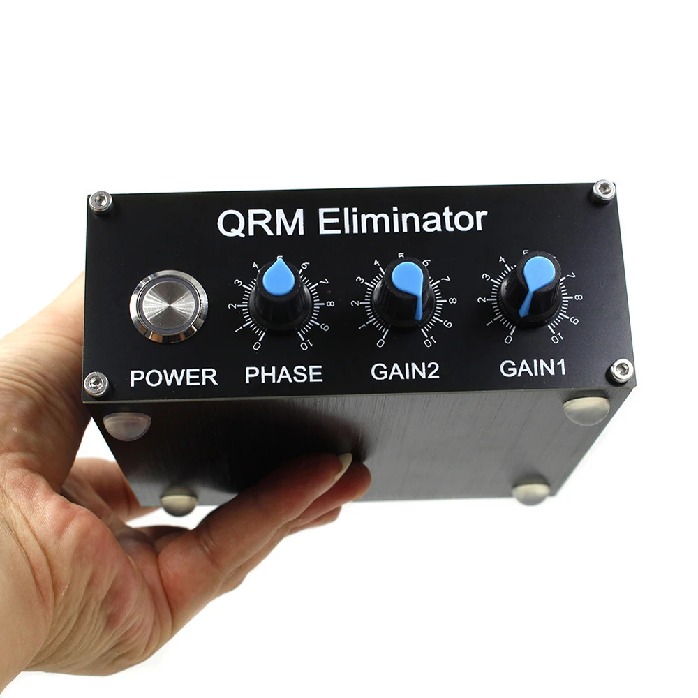 Professional QRM Eliminator X-Phase Built-in PTT Control 1-30 MHz HF Band QRM Eliminator Aluminum Alloy QRM Canceller Radio TV B