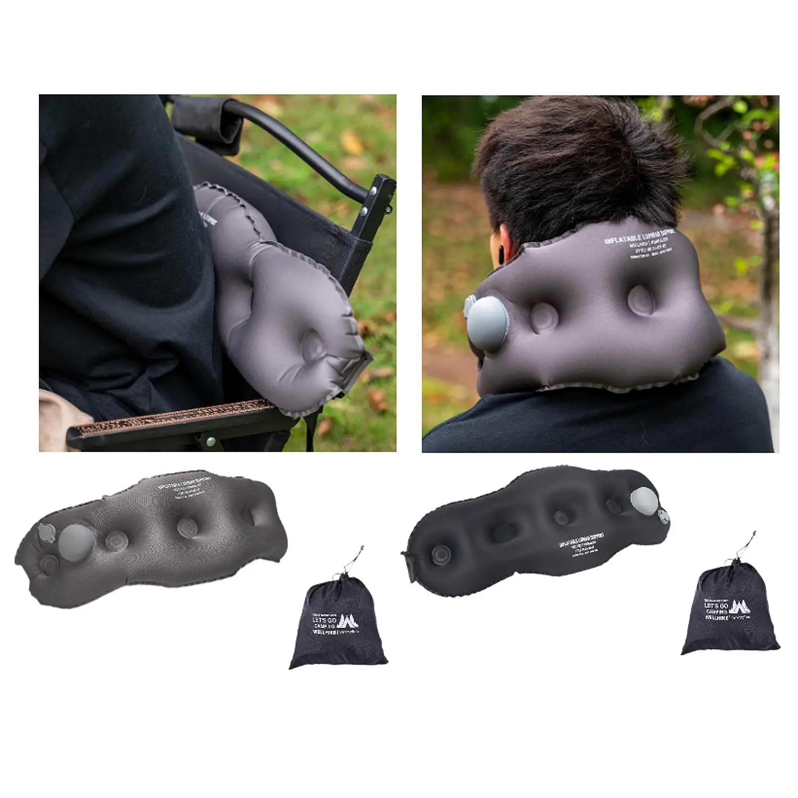 

Надувная подушка для кемпинга, надувная подушка для путешествий, сжимаемая для пеших прогулок