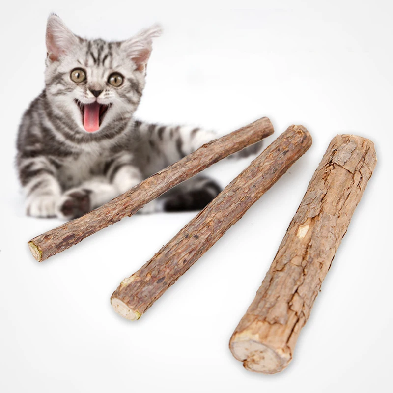 

4pcs Natural Natural Matatabi Sticks for Cats Bite-resistant Caught Bite Excited Teeth Cleaning Cat Chew Toy Juguetes Para Gatos