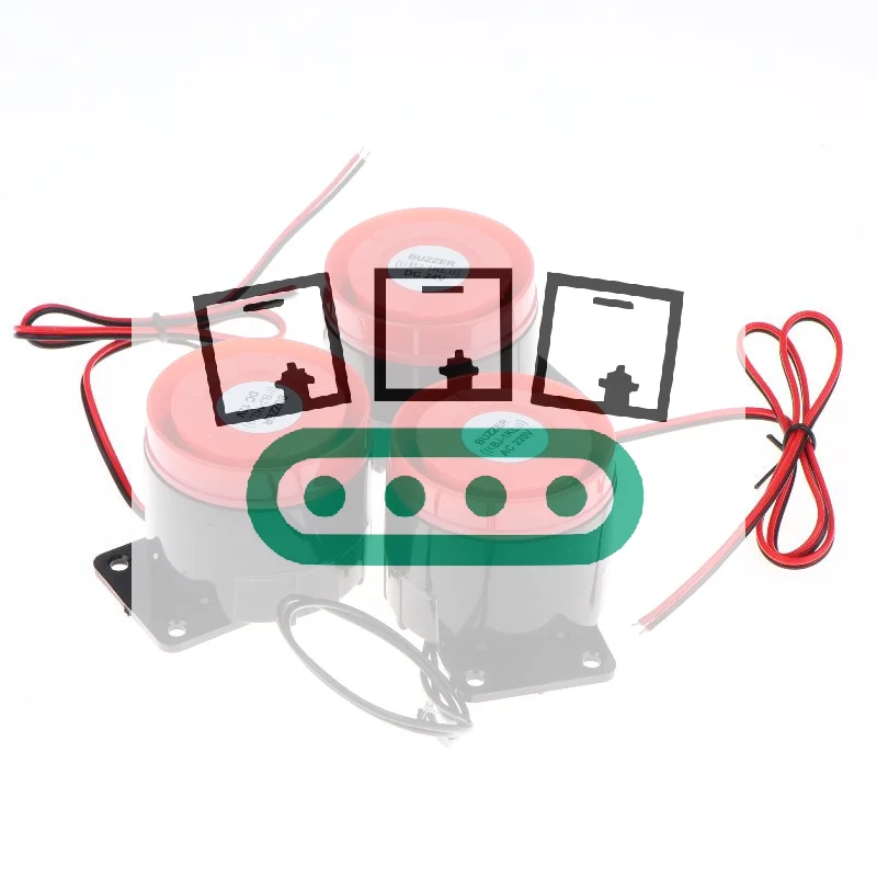1Pcs High Decibel Sound And Light Alarm 12V 24V 220V Buzzer Anti-theft Audio Electronic Horn Waterproof Dustproof