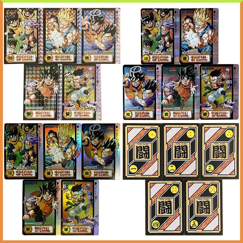 

Anime Dragon Ball DIY ACG Tabletop Game Refraction Collectible Card Son Goku Bejita Yonsei Torankusu Toys for boys Birthday Gift