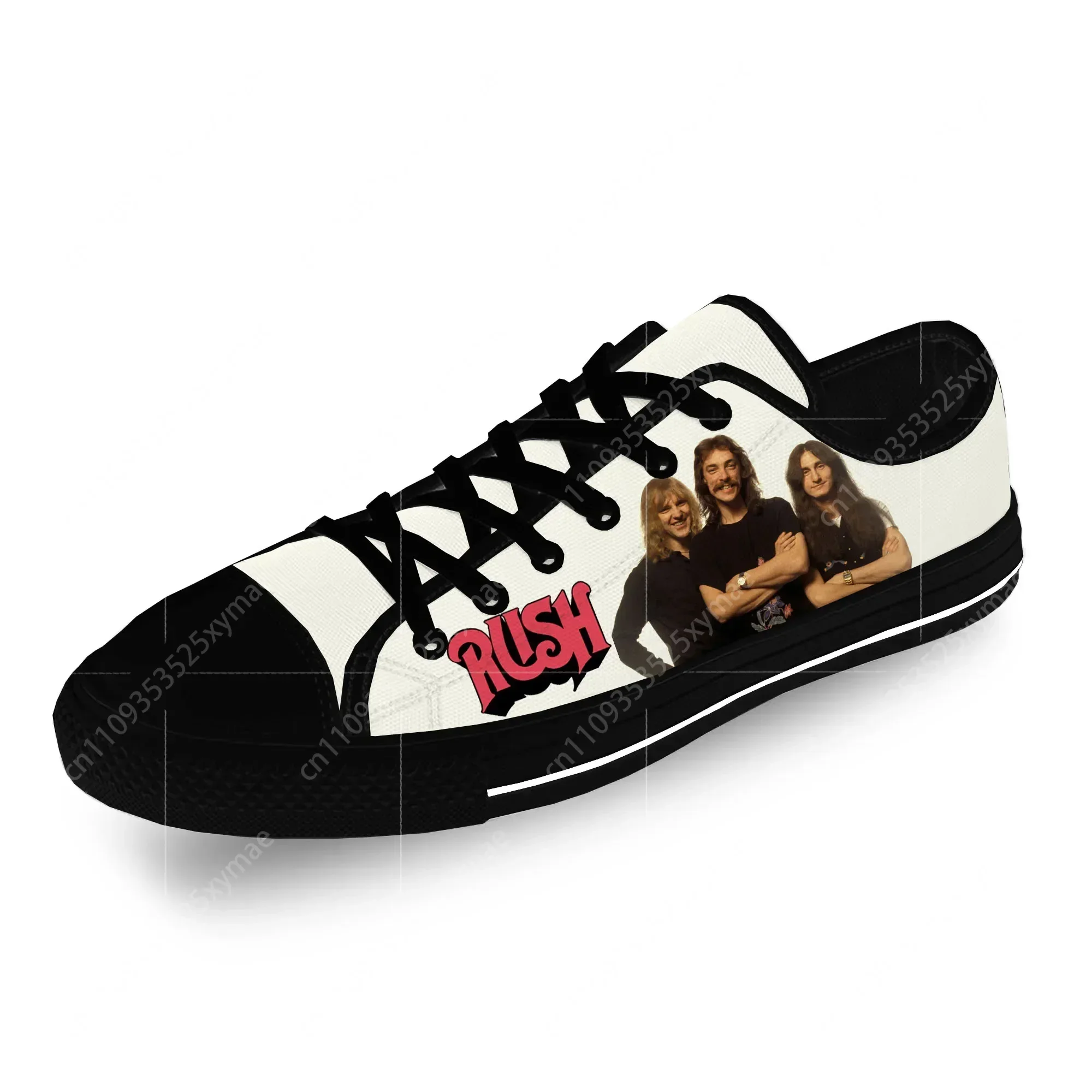 Rush Band Low Top Sneakers Mens Womens Teenager Casual 3D Print Shoes Canvas Running Shoes Cosplay Breathable Lightweight shoe