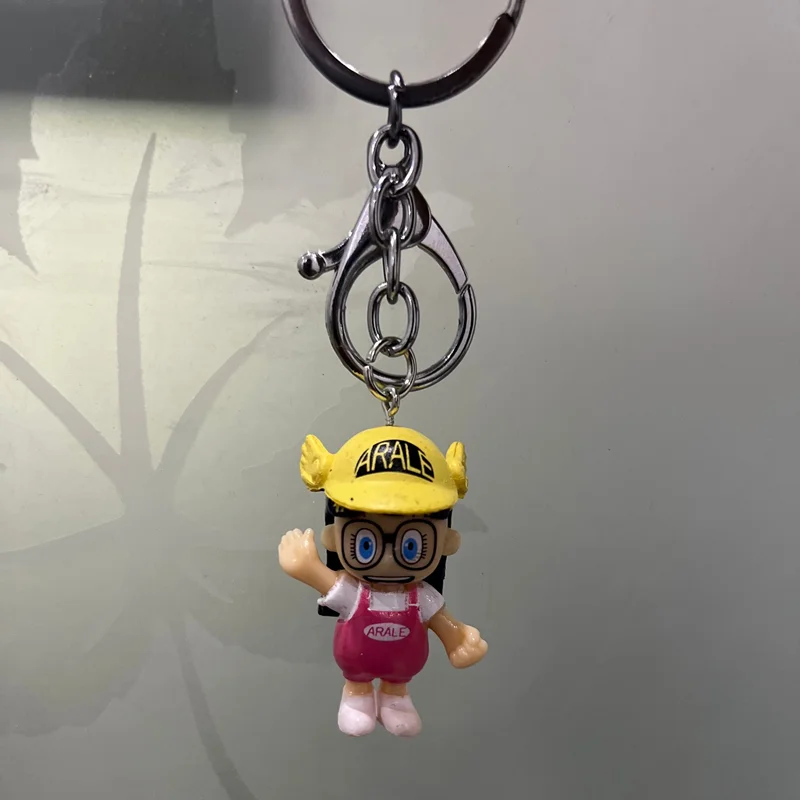 Hot Anime Dr. Slump PVC Keychain Arale Machine Doll Bulma Cosplay Cute Slump Toy Keyring Wings Pendant Gift Action Figure