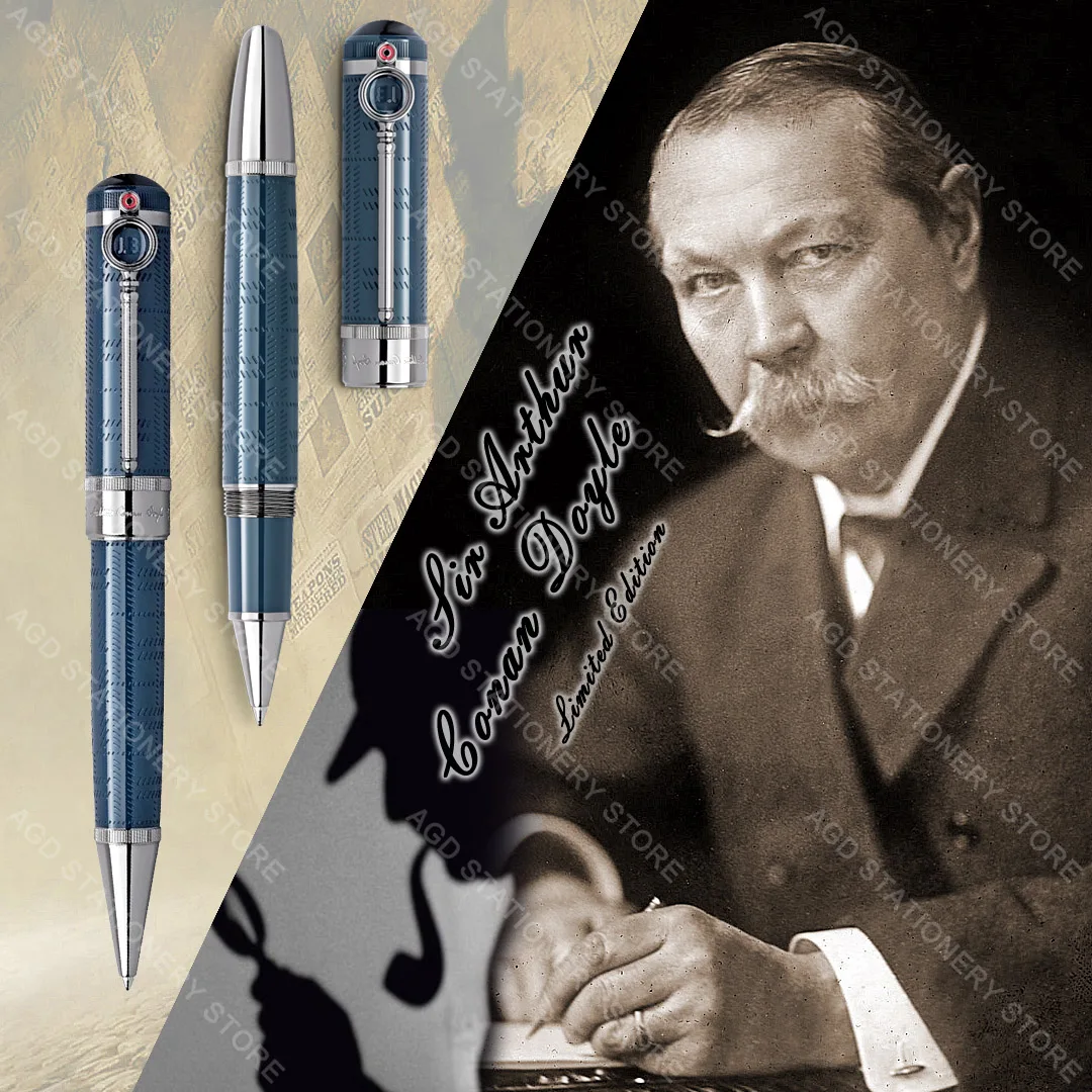 

AGD Premier Quality 1:1 Sir Arthur Conan Doyle MB Roller/Ballpoint Pen With Magnifying Glass Round Design Number 4956/9000