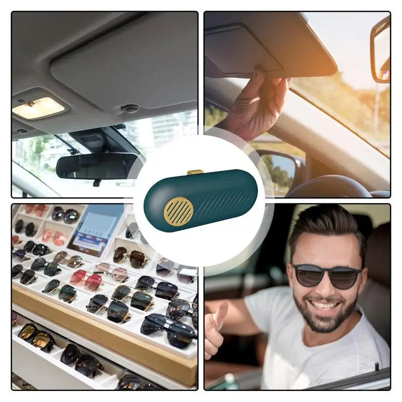 Sunglass Case For Car Universal Sun Visor Suede Leather Sunglasses Case Eyeglasses Hanger Glasses Box Organizer car accessories