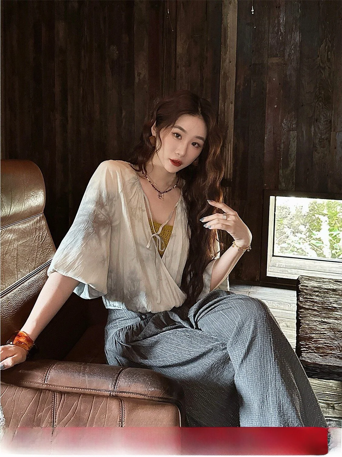 

Женская плиссированная блузка Sanji Bla с цветочным принтом, устойчивая к выцветанию, тонкая, свободного кроя, с коротким рукавом, для повседневной носки, лето 2025