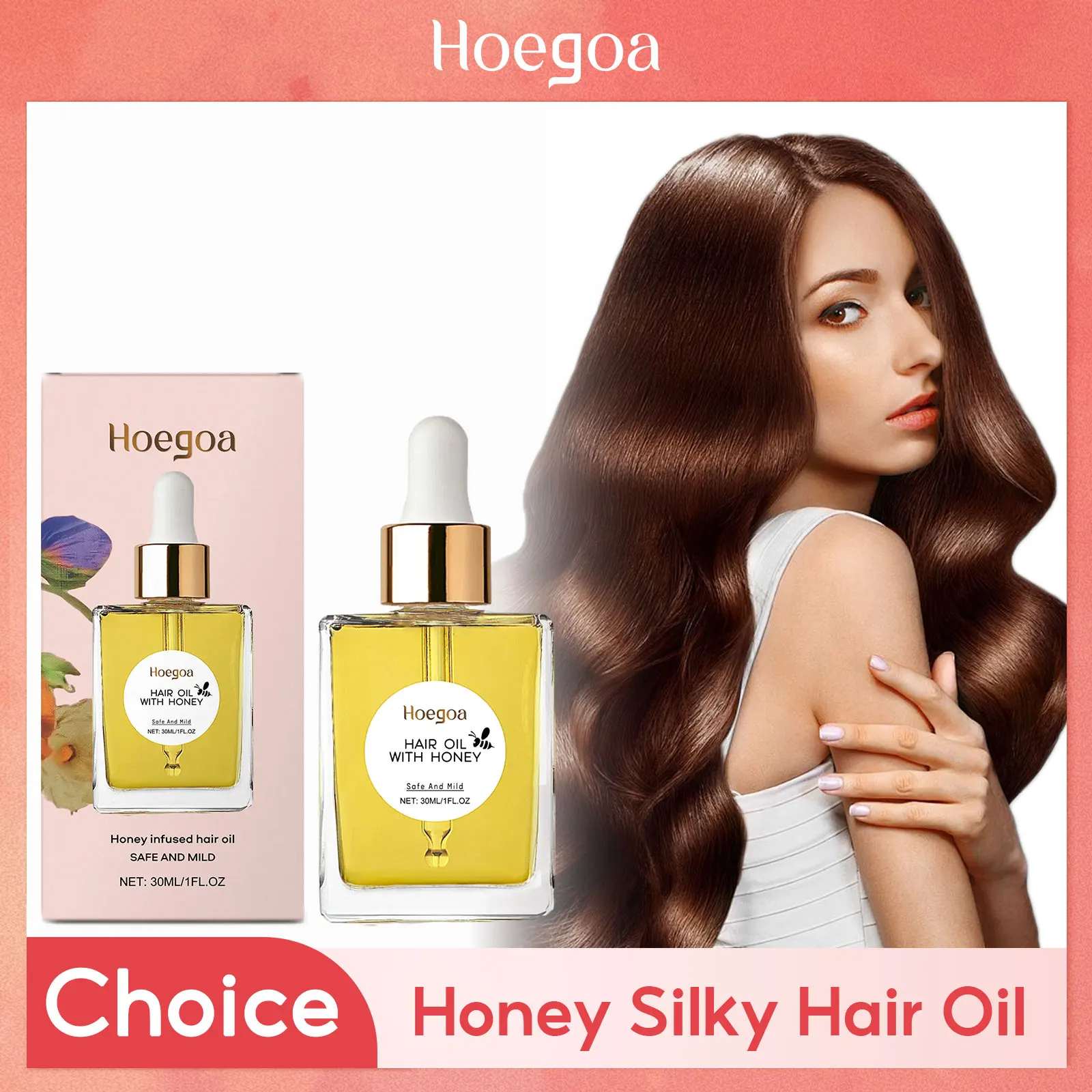 

Honey Hair Care Essential Oil Improve Dry Restless Frizzy Hair Deeply Nourish Shine Repair Damaged Hair Smooth Silky Hair Oil