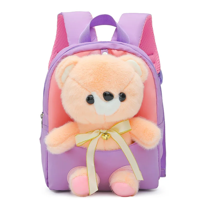 2024 New Cartoon Cute mochila infantil Lovely Bear Backpacks Small Kindergarten school bag Lightweight Backpack child girl