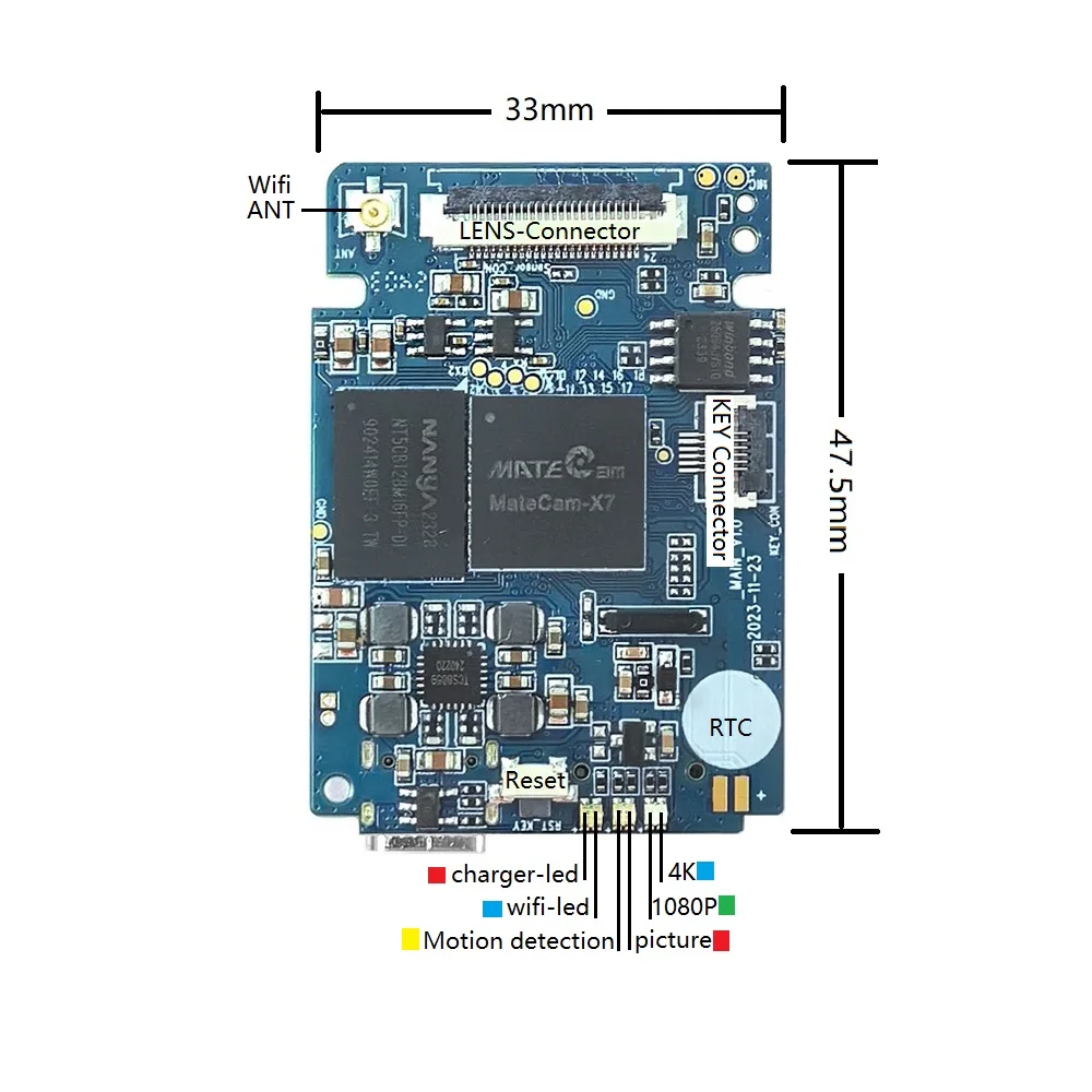 MateCam X7Pro 4K 30FPS 13MP pulsanti esterni modulo PCB Wifi AP modulo Micro telecamera di sicurezza Video sicuro