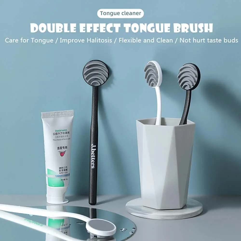

Tooth brush Tongue Cleaning Fresh Breath Care Silicone Tongue Cleaner Tongue Coating brush Oral Care Tool Tongue Scraper