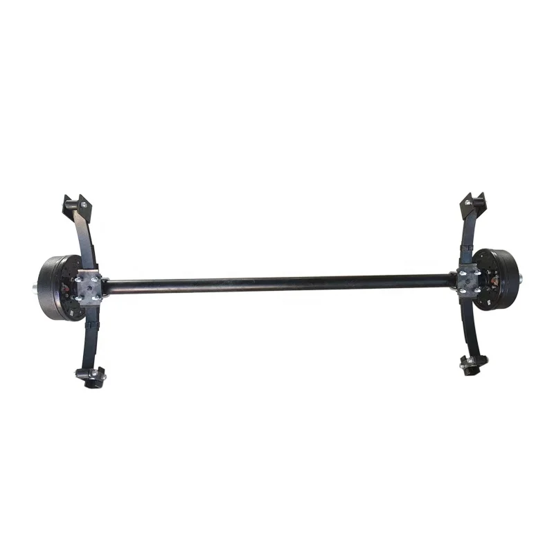 Customized High Quality 3500lbs Double Eyes Springs Round/ Square Spindle Electric/ Hydraulic RV Travel Trailer Axle