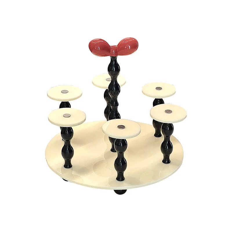 

Acrylic cup holder, household desktop bow drain cup holder, mug storage rack.