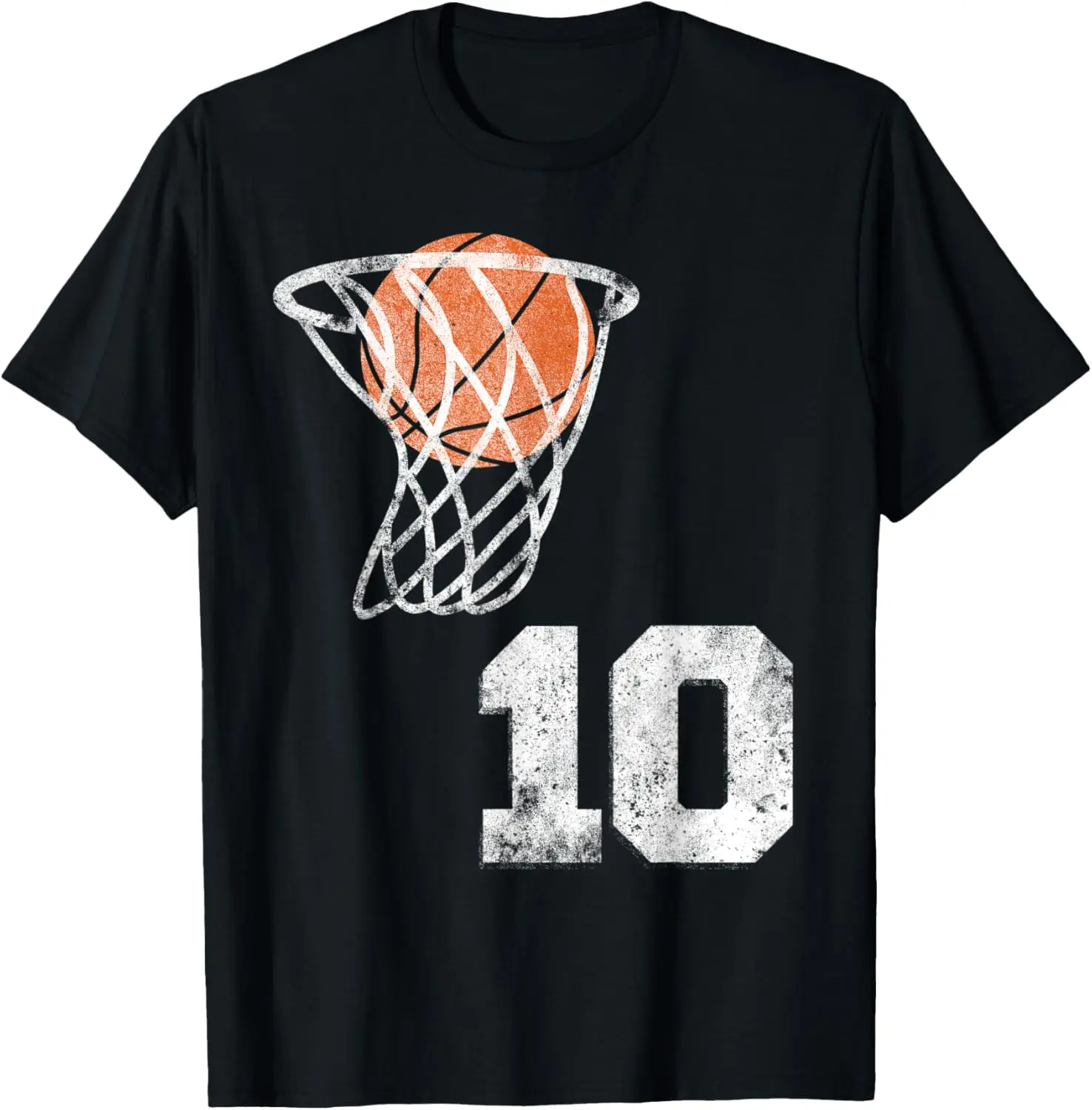 Vintage Basketball Jersey Number 10 T-Shirt Player Number