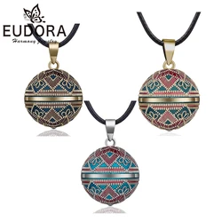 Eudora 20mm Vintage Mexican Bola Harmony Chime Ball Angel Caller Pregnancy Pendant Necklace for Women Fashion Jewelry N14NB319