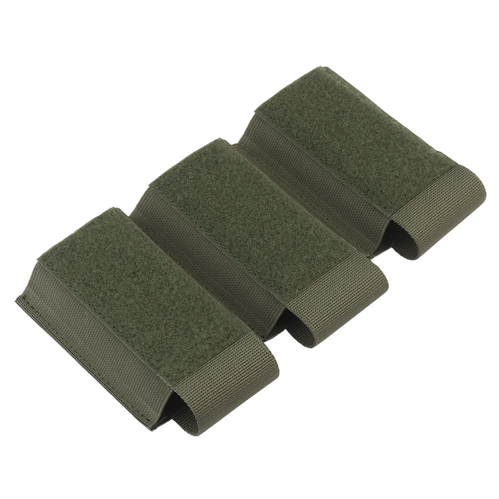 Pochette triple tactique pour chargeurs 5.56 M4 M16, type kangourou élastique, avec panneau à crochets pour gilets et harnais de poitrine