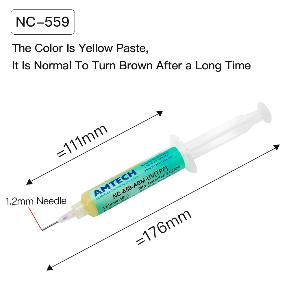 AMTECH NC559 RMA223 مجموعة معجون التدفق شحم لحام للهاتف وحدة المعالجة المركزية Rebيعادل بقايا منخفضة لا تنظيف أدوات إصلاح الجريان #5