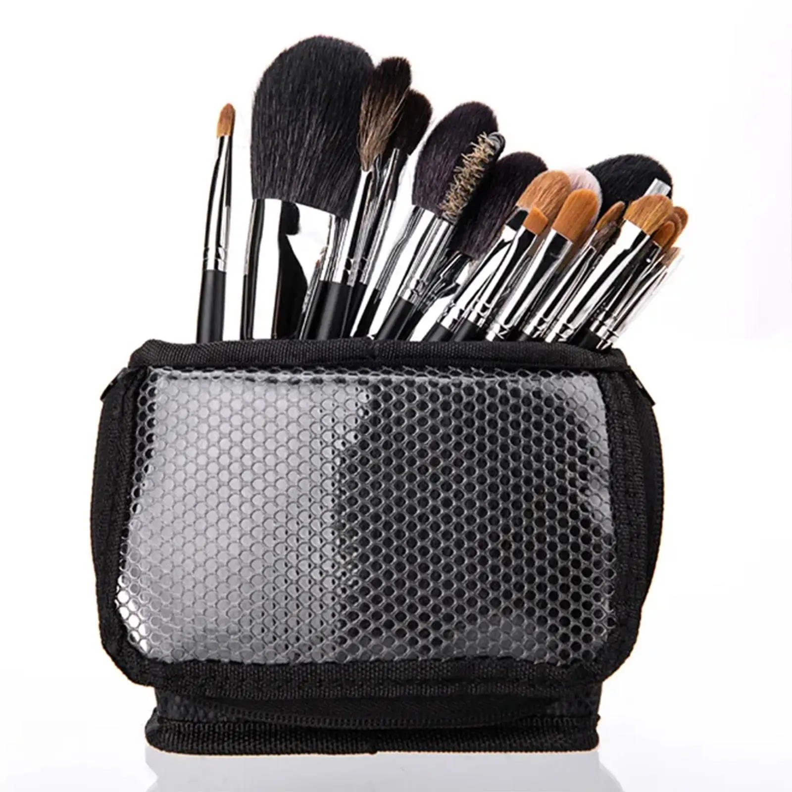 Makeup Brush Bucket Bag Makeup Brush Holder Eyeshadow Brush Travel Size Stand up Cosmetic Case Makeup Brushes Organizer Bag