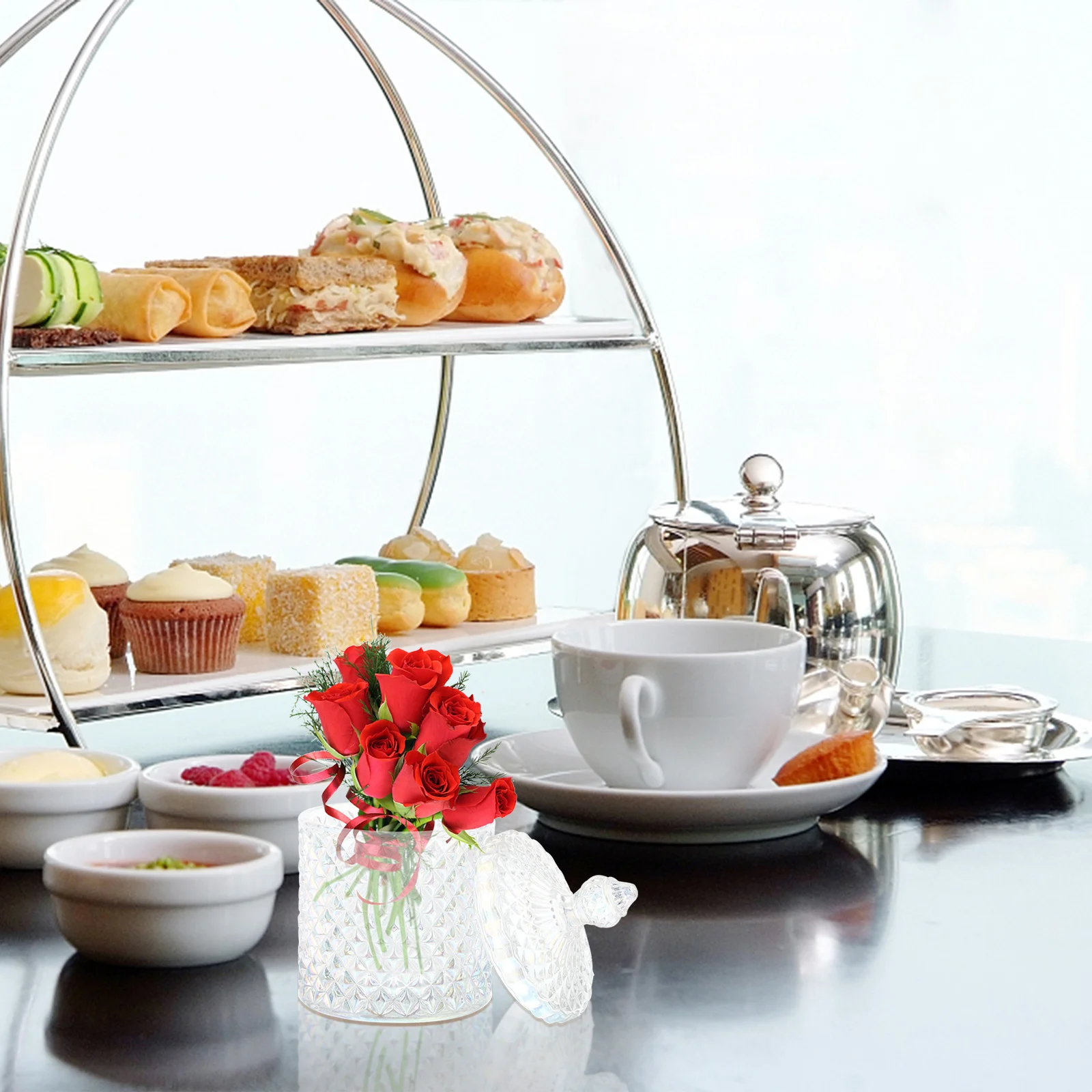 

290ml Transparent Glass Storage Bottle Clear Sealed Container for Whole Grains Dry Food Nuts Beans Tea Leaves Exquisite Detail