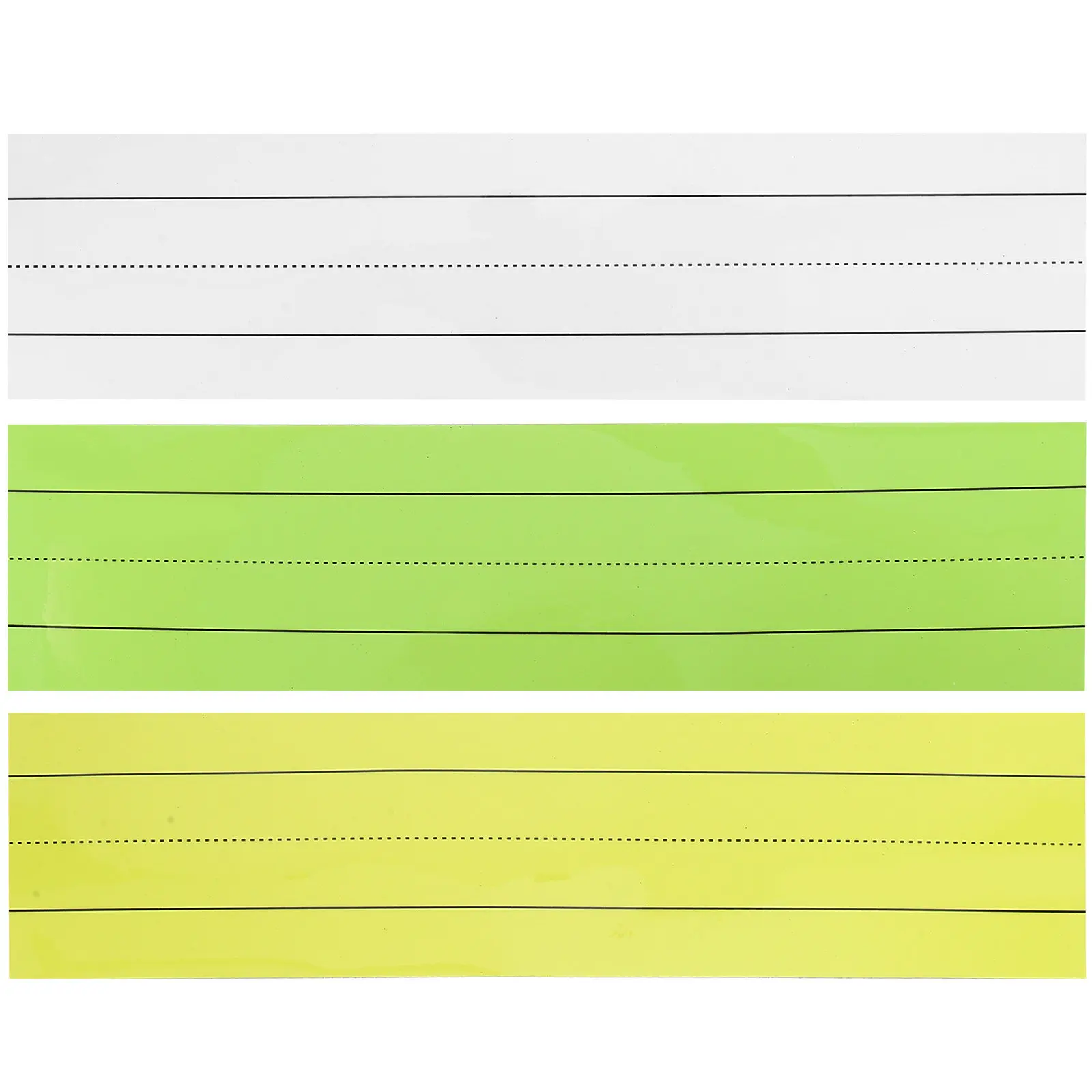 3Pcs Magnetic Dry Erase Sentence Strips Lined Writing Surface for Fridge Whiteboard Blackboard Desk Daily Planner Chore Chart