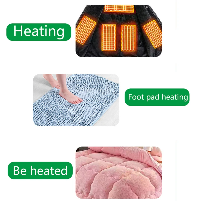 1x Cervical Pillow Switch Heating Pad USB Port Adjustable Smart Remote Control Sheet Mat Winter Portable Electric Heater Plate