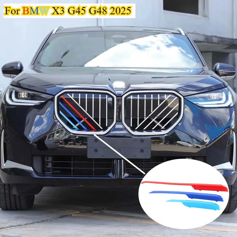 

ABS Car Grille Trim Strip Racing Grille Strip Trim Clip Sticker For BMW X3 G45 G48 2025-2026 Car Accessories