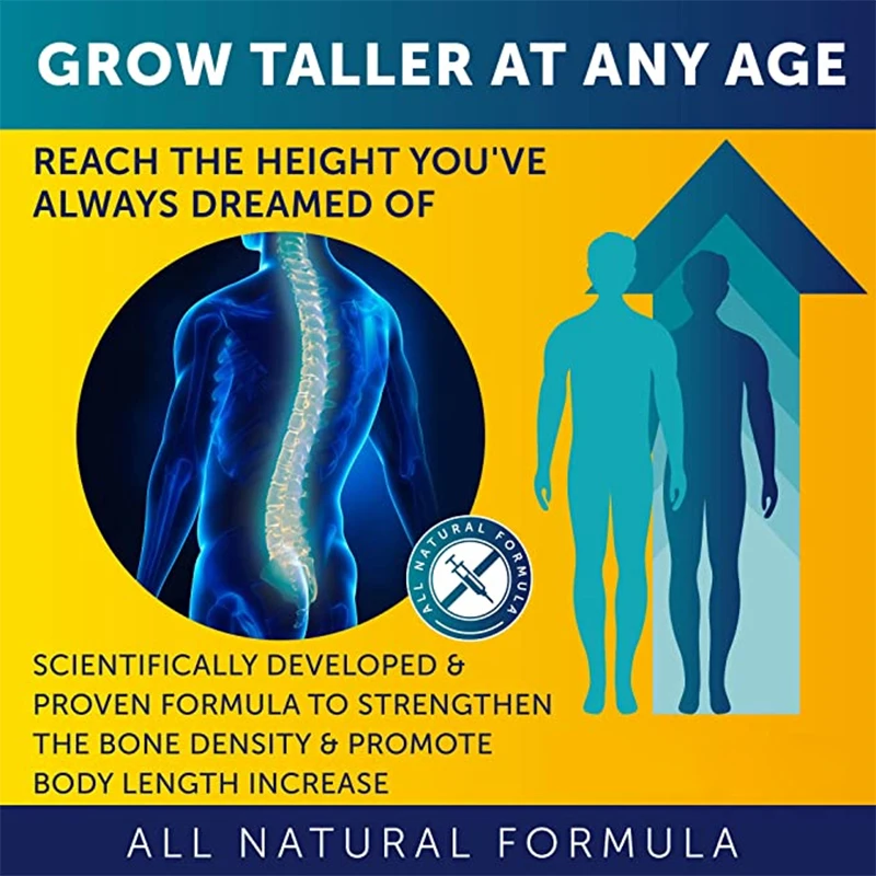 Height Growth Softgel for Adult Kids, Growing Taller Pills, Best D3 Vitamins Calcium for Grow Taller, Bone Health