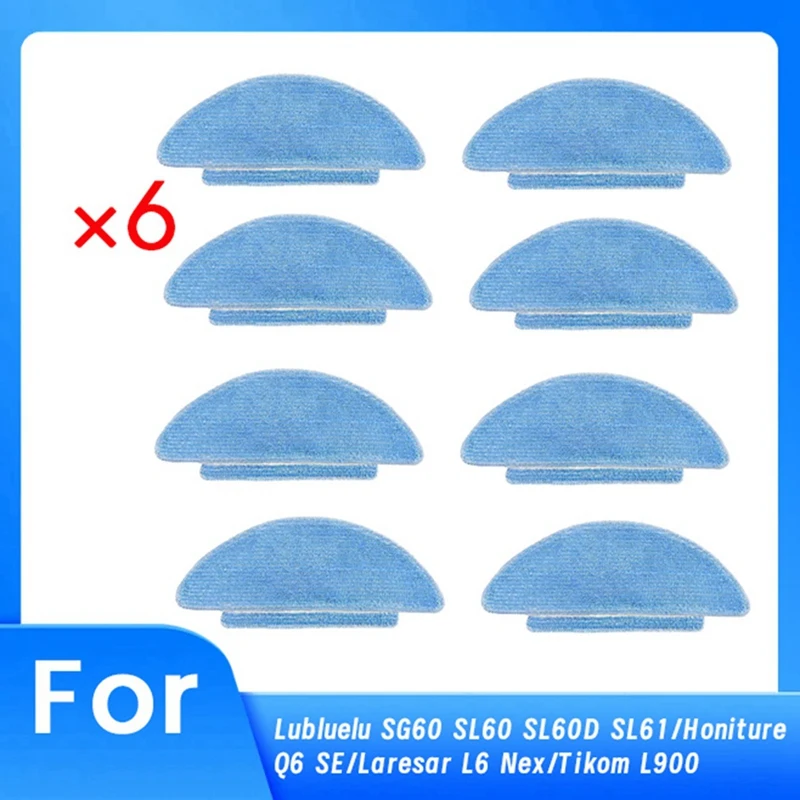 8 Uds trapo de limpieza para Lubluelu SG60 SL60 SL60D SL61/Laresar L6 Nex/Tikom L900 piezas de repuesto de Robot aspirador