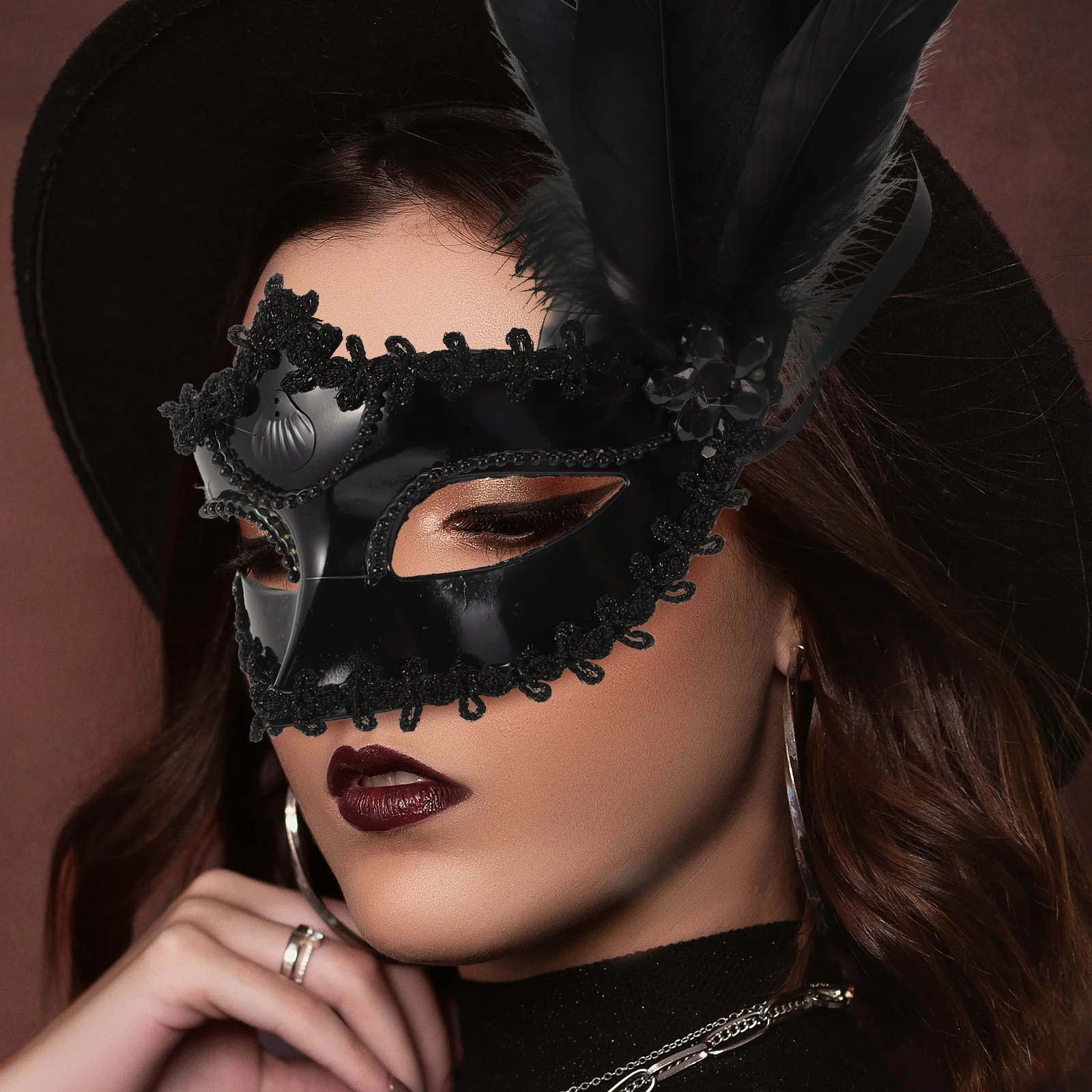 

2 шт. маскарадные маски Хэллоуин для женщин косплей вечерние карнавальные шлейфы маска реквизит украшенные аксессуары для лица легкий вес