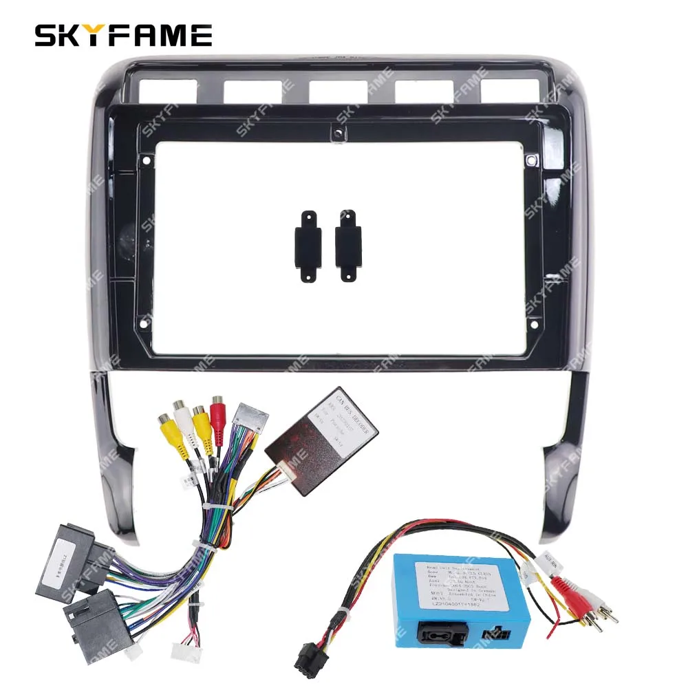 SKYFAME รถกรอบ Fascia อะแดปเตอร์กล่อง Canbus ถอดรหัส Android วิทยุ Dash ชุดแผงติดตั้งสําหรับ Porsche Cayenne