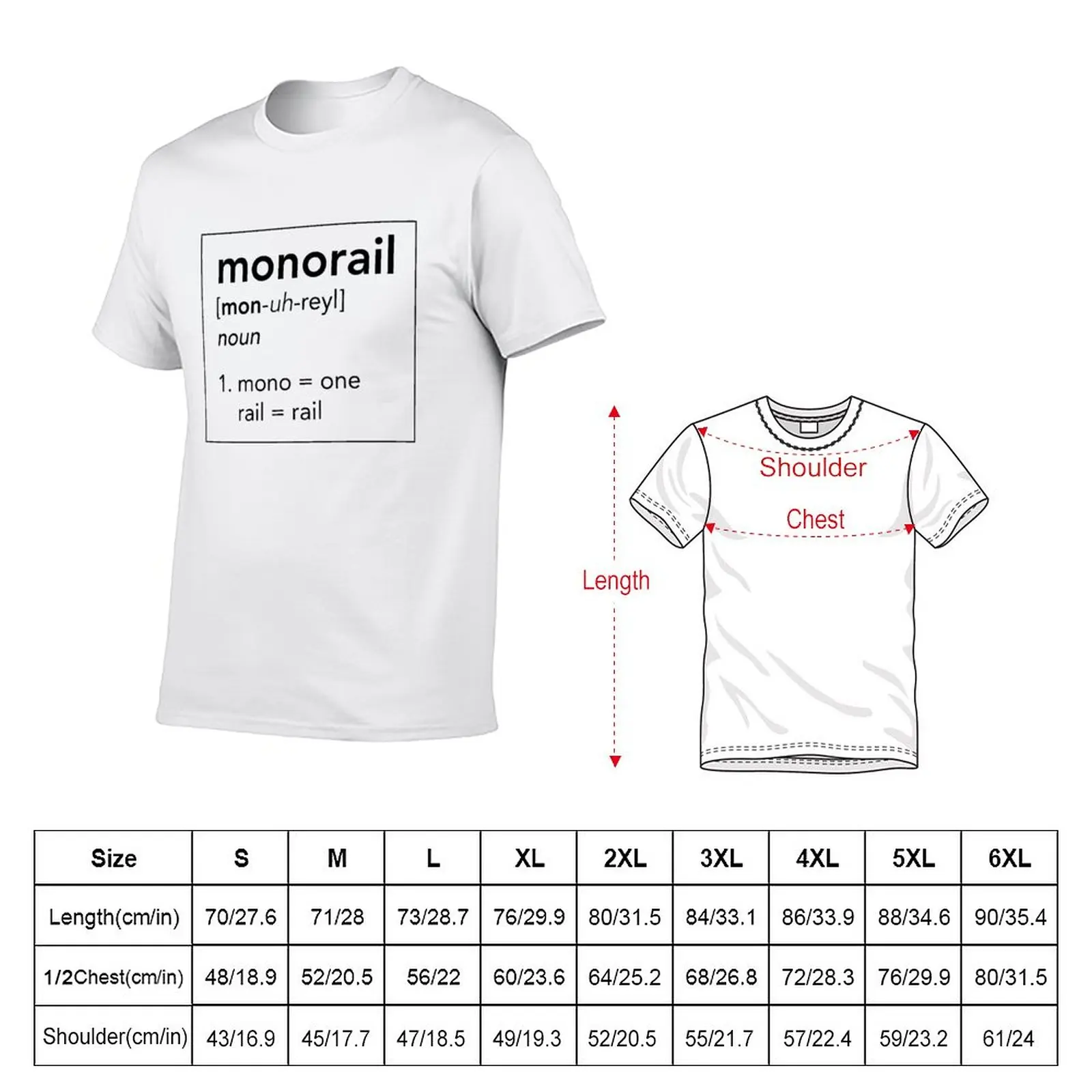 Monorail Definition (black) T-Shirt graphics shirts graphic tees plain Men's t shirts