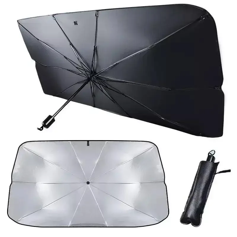 125cm 140cm Foldable Car Windshield Sun Shade Umbrella UV Cover Sunshade Heat Insulation Front Window Interior Protection Tools