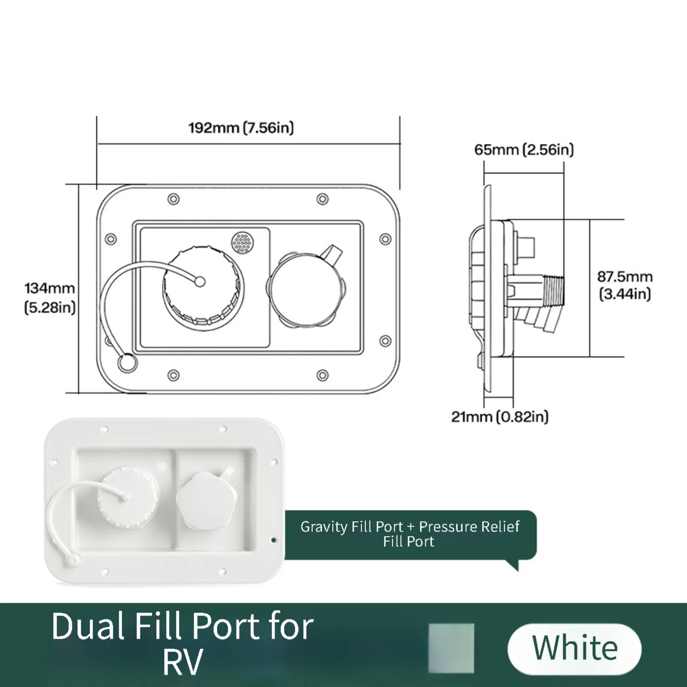 Municipal Fill Port Camping Water Inlet Split-type Installation Reliable Water Filling Solution Off-grid Water Refill