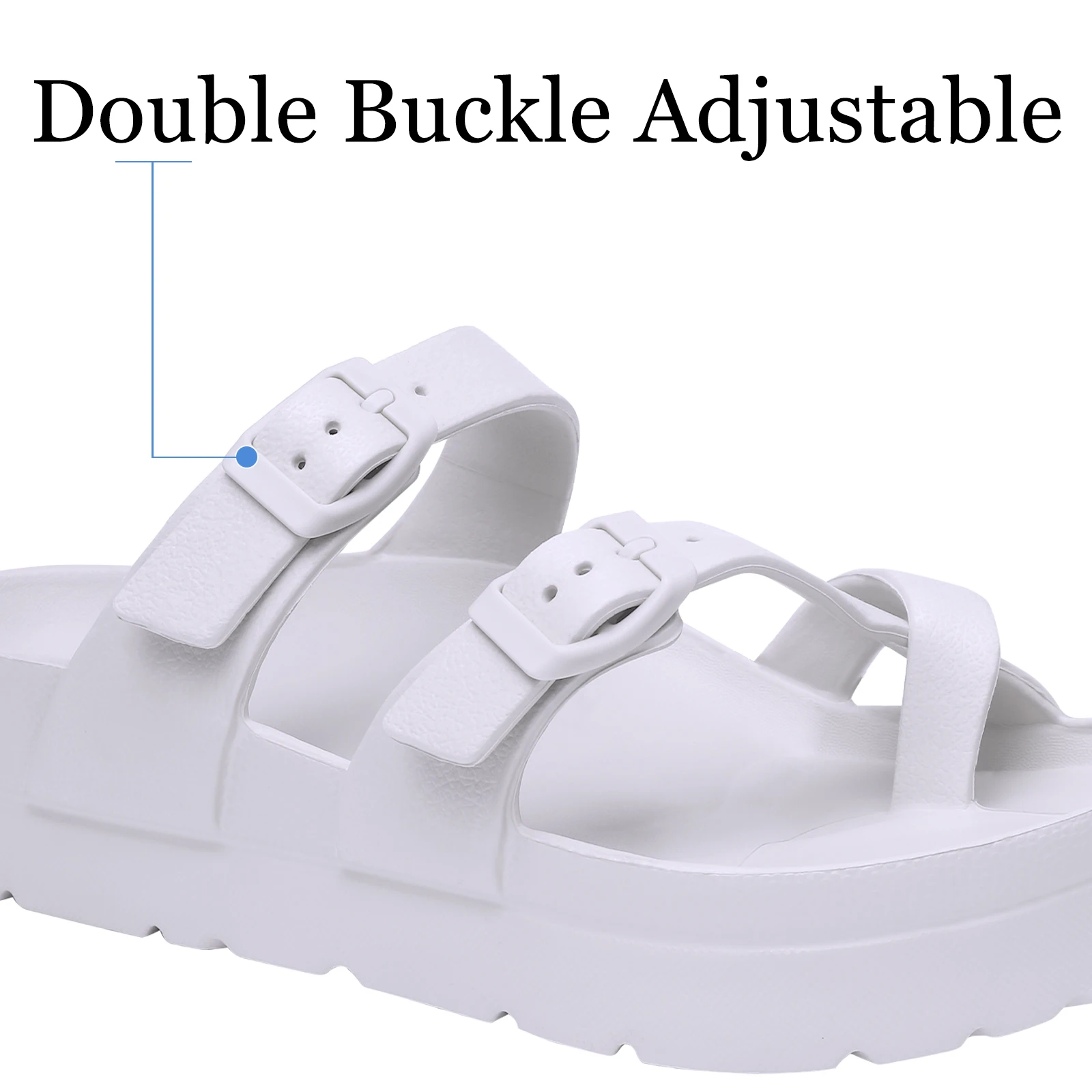 Comwarm Orthopädische Damen-Sandalen mit Verstellbarer Schnalle Rutschfeste Modische Slides Weiche Sohle Strandpantoffeln mit Gewölbeunterstützung – Detail 24